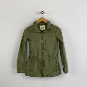 Madewell Utility Zip Up Army Green Jacket